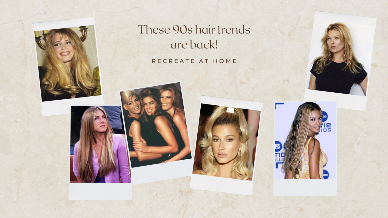 The Return of 90s Beauty Trends: Hair Extensions, Ponytails, Lenses, Hair Dryer, Brush and Lashes to Perfect the Iconic Looks