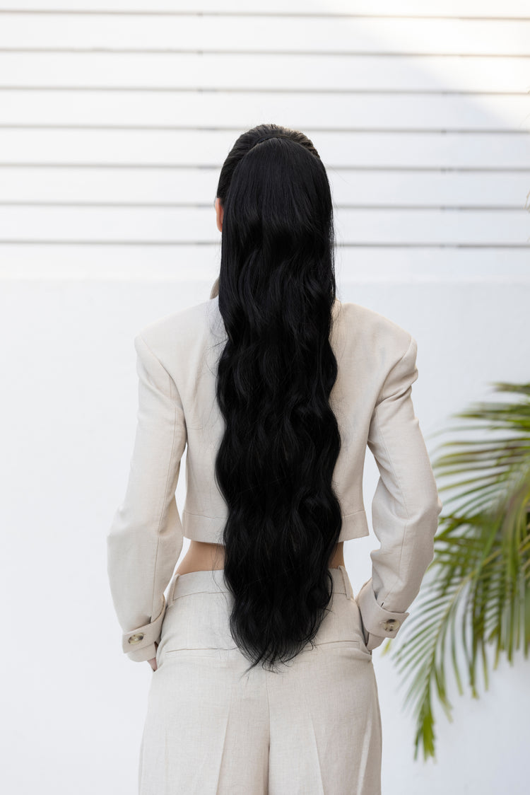 Natural Hair, Mocha Dark Brown - Ponytail Hair Extension, UAE Qatar KSA Kuwait Oman Bahrain Dubai Abu Dhabi