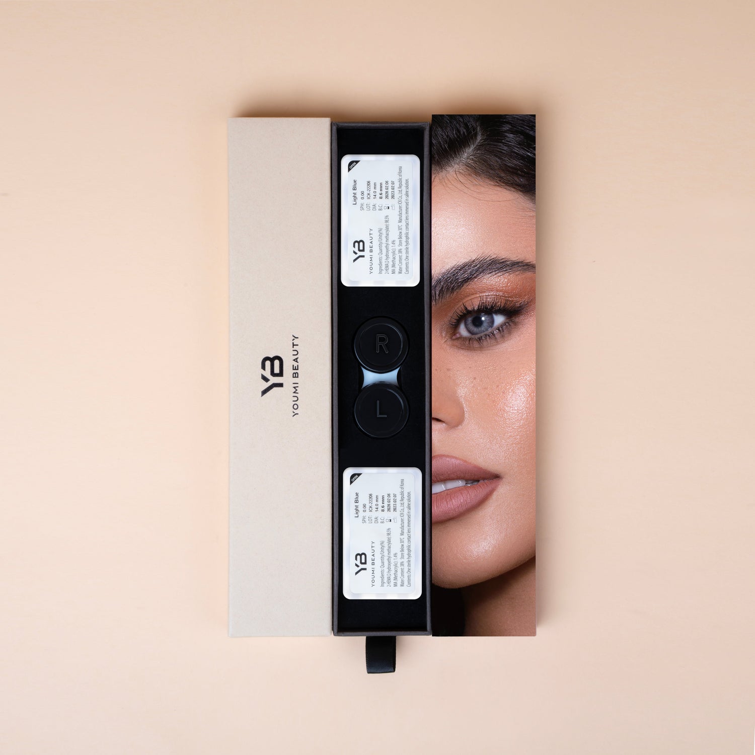 La Mykonos - Light Blue Color, Colored Contact Lenses UAE Qatar KSA Kuwait Oman Bahrain Dubai Abu Dhabi with Power